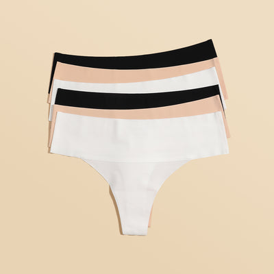 Sharicca Womens Seamless Panties Low Rise Thong - 6PCS Set