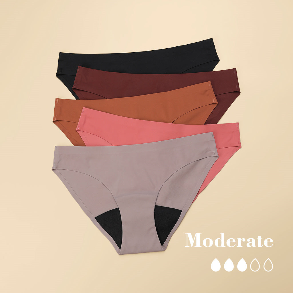 Period underwear Seamless Bikini Panties for Women Skin Hued Set of 5 –  Sharicca