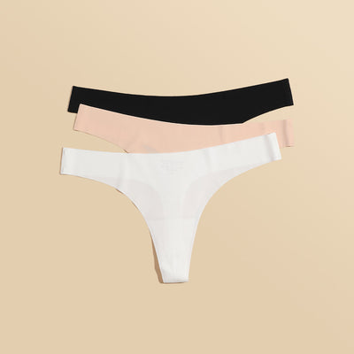 Sharicca Womens Seamless Underwear Panties Hipster Thongs Set of 3